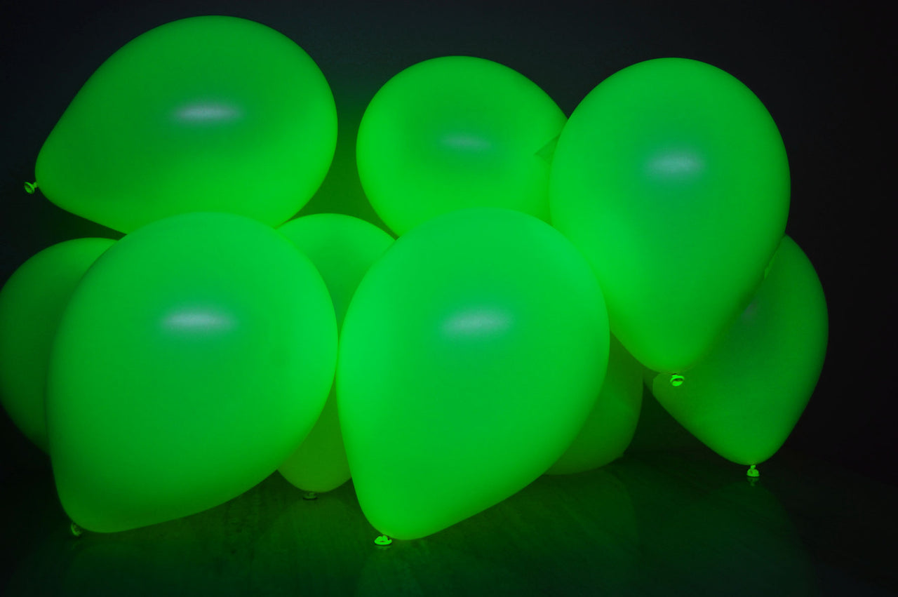 11 inch Blacklight Reactive Fluorescent UV Neon Glow Party Balloons