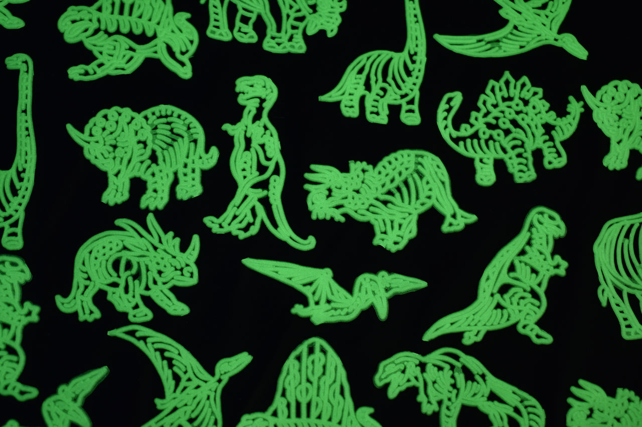 24 Piece Glow in the Dark Dinosaurs Wall Ceiling Decor
