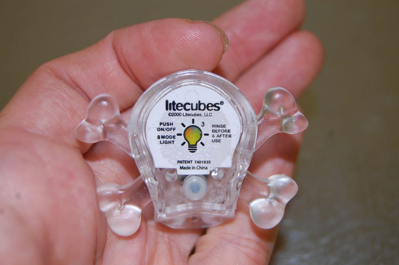 LiteCubes 8 Mode Rainbow Skull LED Coloring Changing Light Up Ice Cube