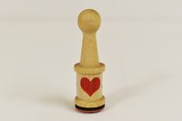 Thumbnail for Heart Dry Rubber Peg Stamp for Arts Crafts Security Glow Party
