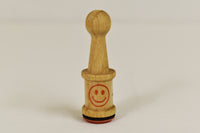 Thumbnail for Smiley Face Dry Rubber Peg Stamp for Arts Crafts Security Glow Party