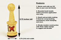 Thumbnail for X Design Dry Rubber Peg Stamp for Arts Crafts Security Glow Party