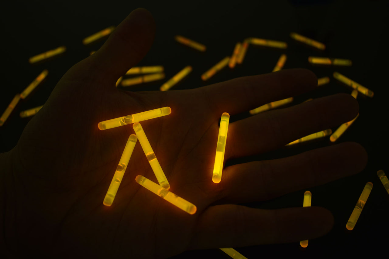 1.5 inch Orange Mini Glow Sticks- 50 Per Package