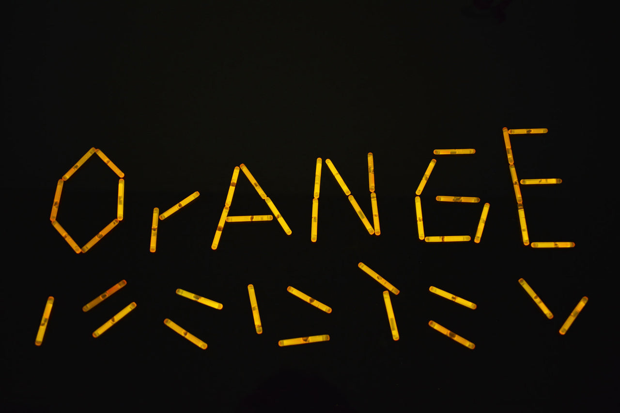 1.5 inch Orange Mini Glow Sticks- 50 Per Package