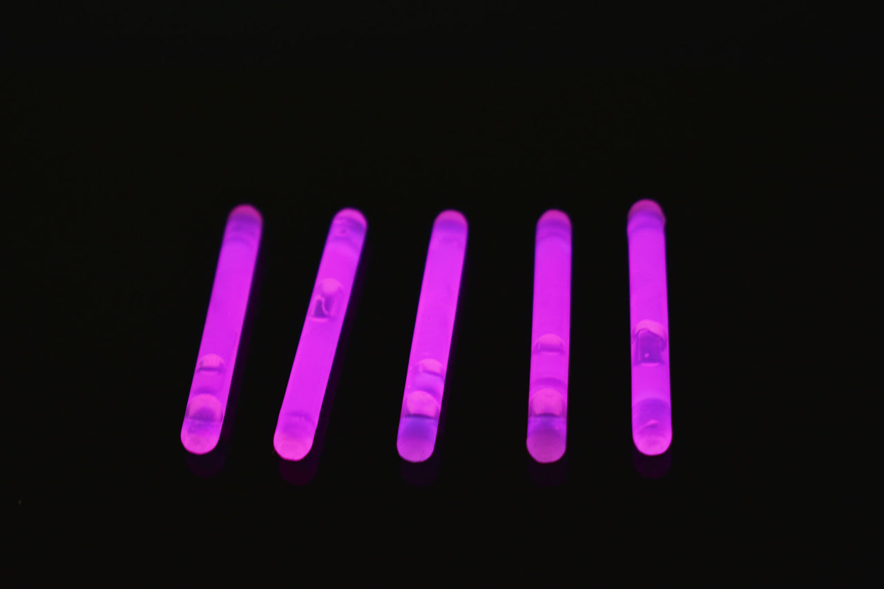 1.5 inch Pink Mini Glow Sticks- 50 Per Package