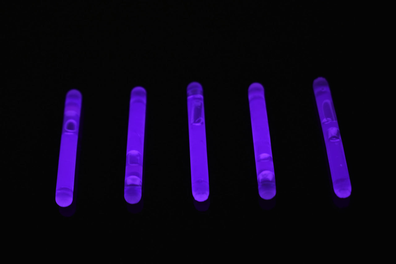 1.5 inch Purple Mini Glow Sticks- 50 Per Package