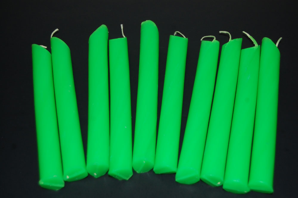 Green UV Blacklight Reactive Drip Candles