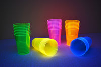 Thumbnail for 10oz Neon Assorted UV Blacklight Reactive Hard Plastic Glow Party Cups