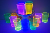 Thumbnail for 10oz Neon Assorted UV Blacklight Reactive Hard Plastic Glow Party Cups