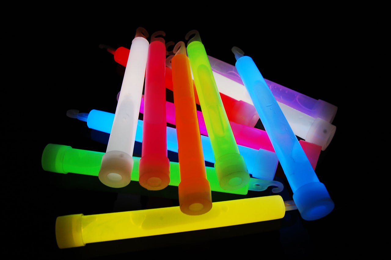 6 inch 15mm Assorted Premium Safety Glow Sticks- 25 Per Package