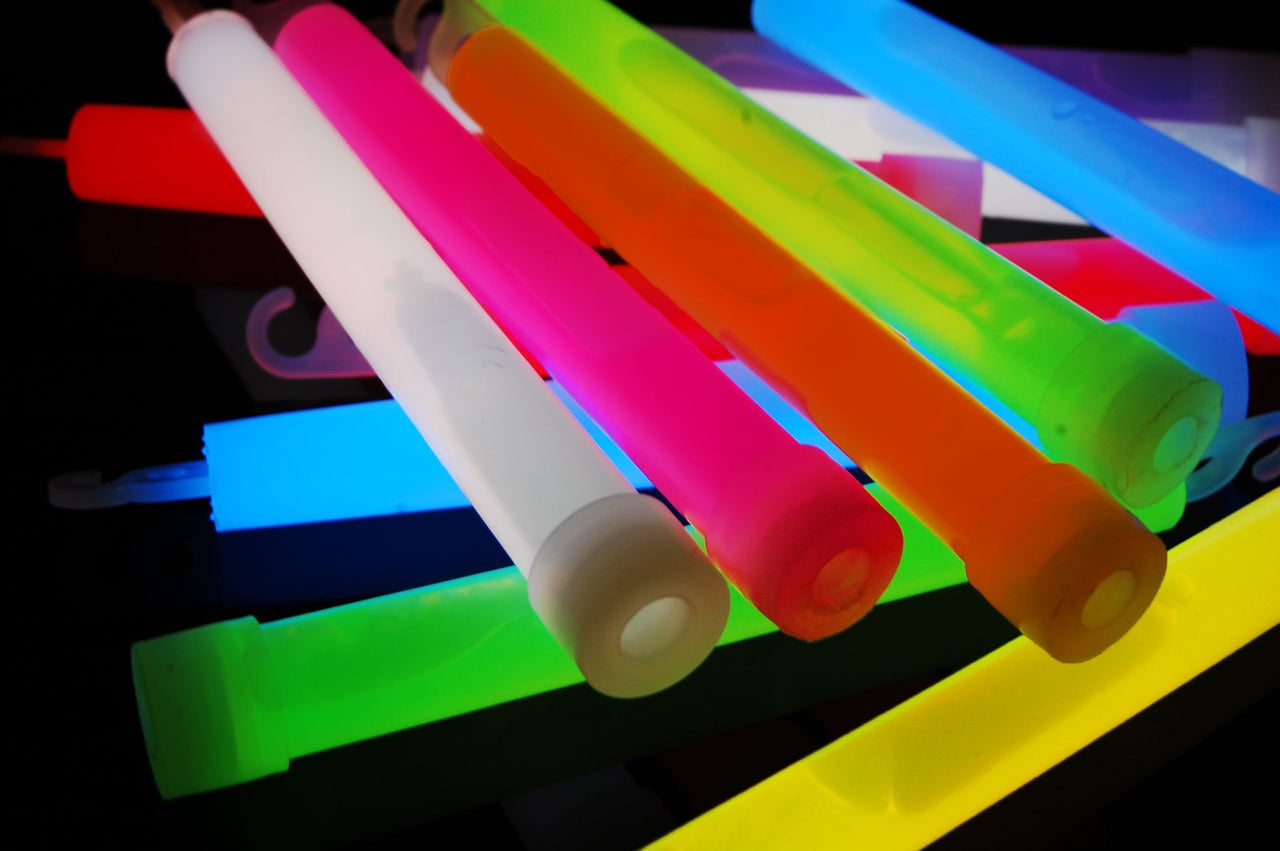 6 inch 15mm Assorted Premium Safety Glow Sticks- 25 Per Package