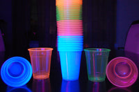 Thumbnail for 12oz Neon Assorted UV Blacklight Reactive Soft Plastic Glow Party Cups