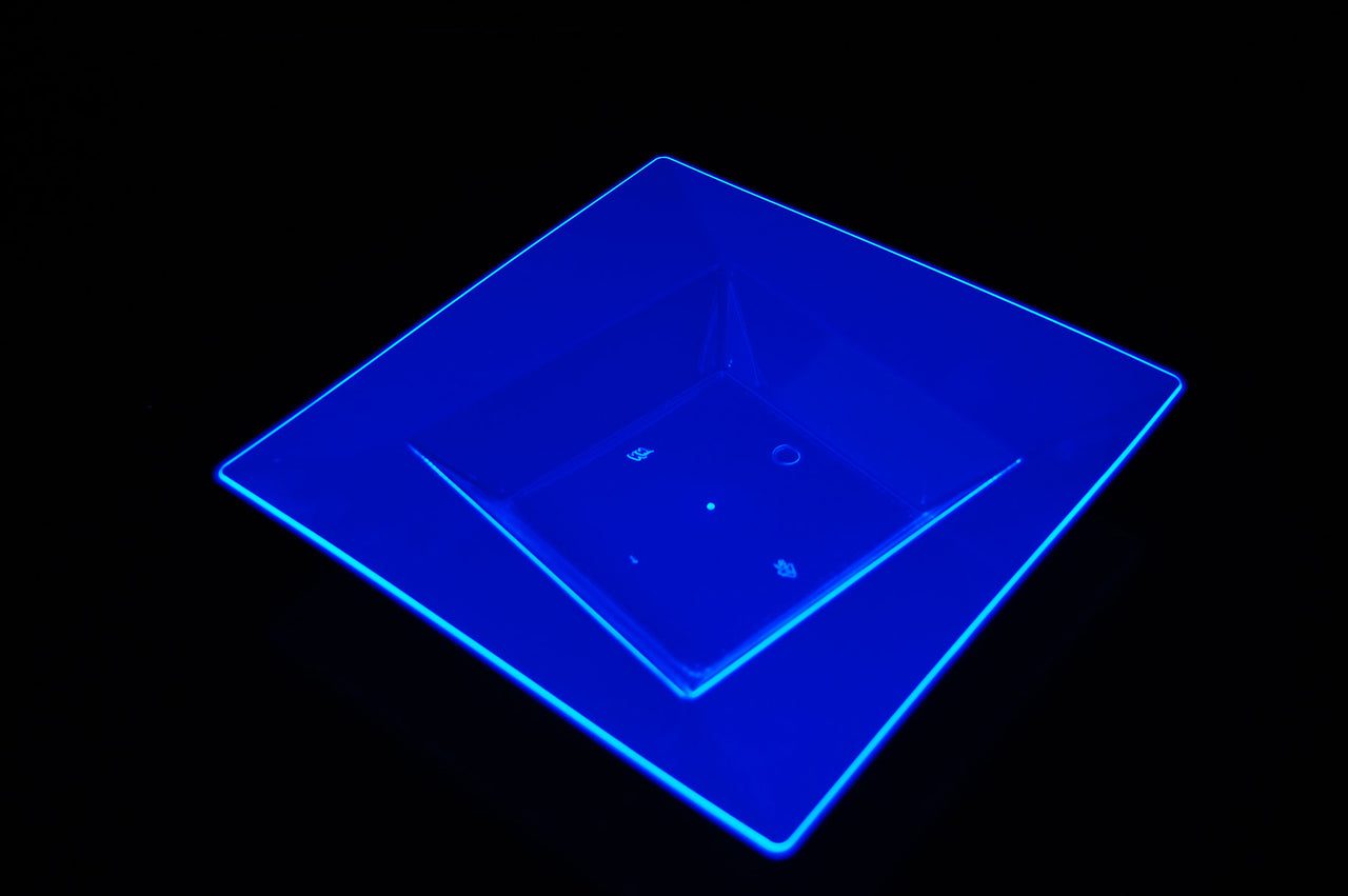 12 Ounce Neon UV Blacklight Reactive Square Twist Glow Party Bowls- 10 Count