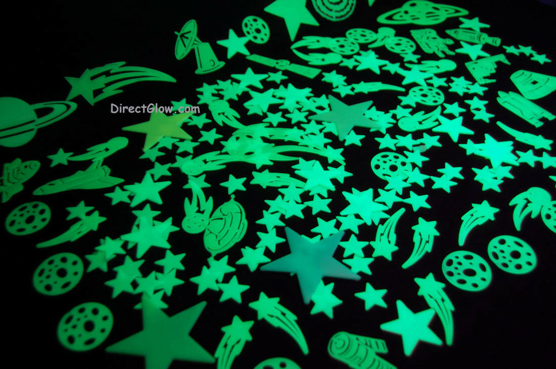 200+ Piece Glow in the Dark Stars Super Glowing Galaxy Set Wall Ceiling Decor
