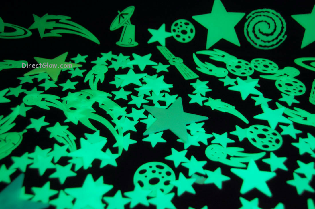 200+ Piece Glow in the Dark Stars Super Glowing Galaxy Set Wall Ceiling Decor