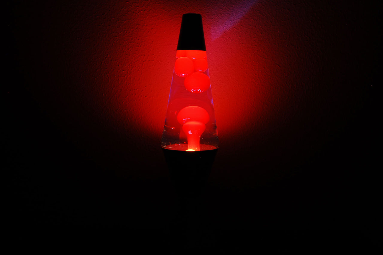 14.5 inch 20oz Lava Brand Motion Lamp Blue Liquid Orange Wax Retro Home Decor