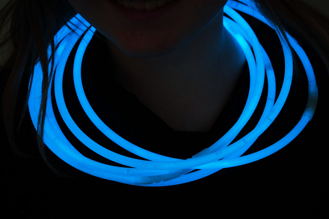 Premium Jumbo Aqua Glow Necklaces- 50 per package