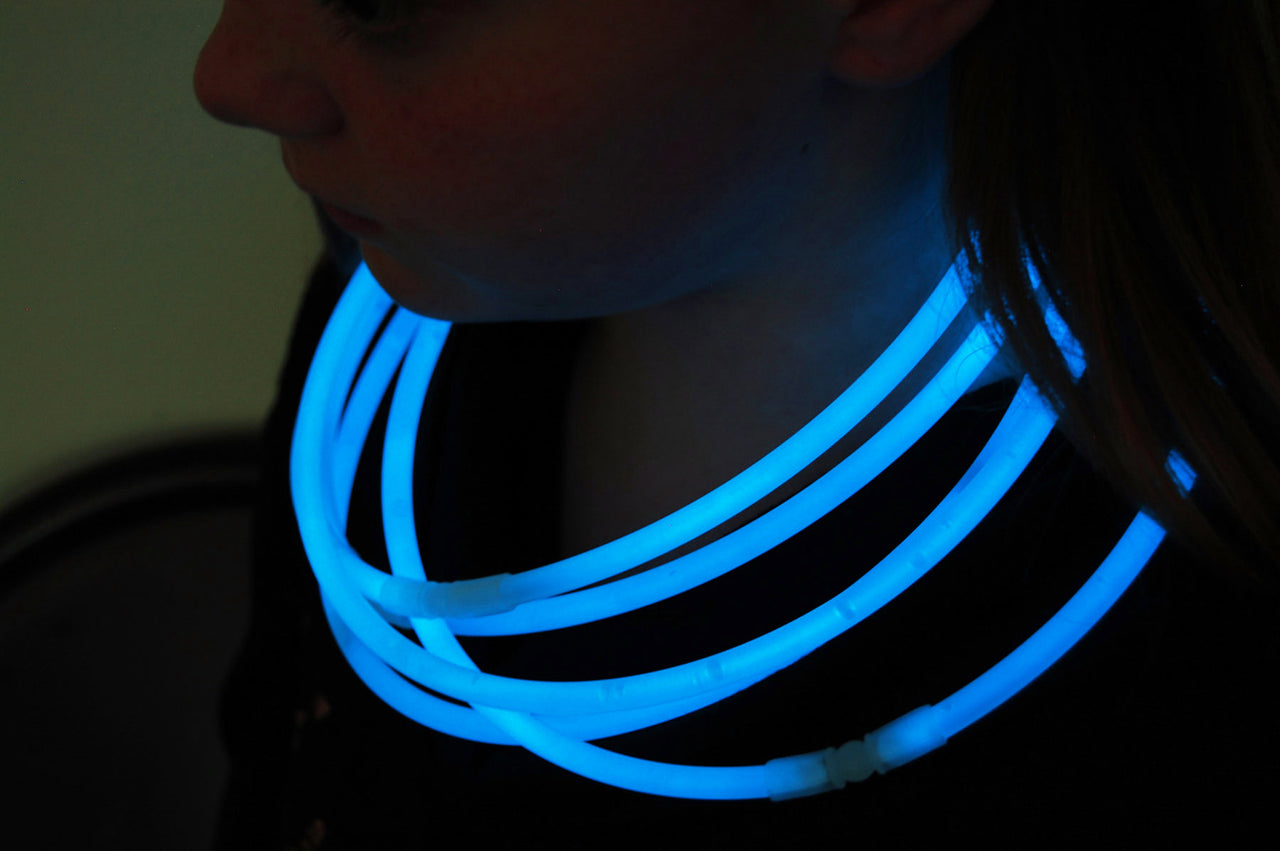 Premium Jumbo Aqua Glow Necklaces- 50 per package