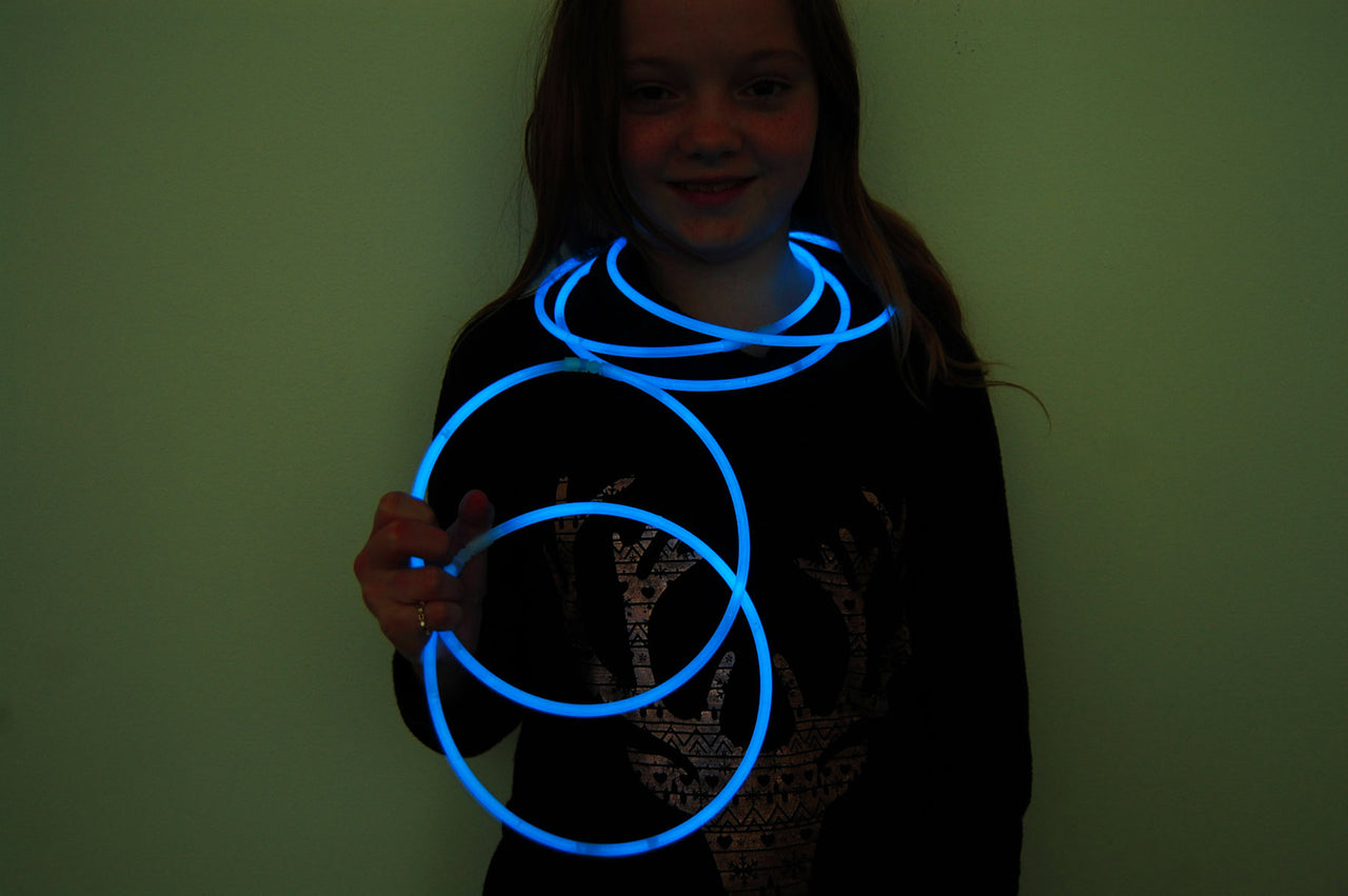 Premium Jumbo Aqua Glow Necklaces- 50 per package