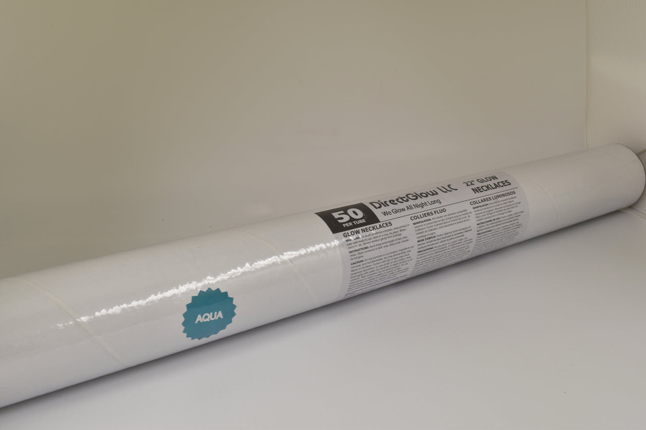 Premium Jumbo Aqua Glow Necklaces- 50 per package