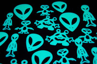 Thumbnail for 24 Piece Glow in the Dark Aliens Wall Ceiling Decor