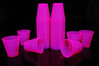 Thumbnail for 2 Ounce 50ct Neon UV Blacklight Reactive Glow Party Shot Glasses