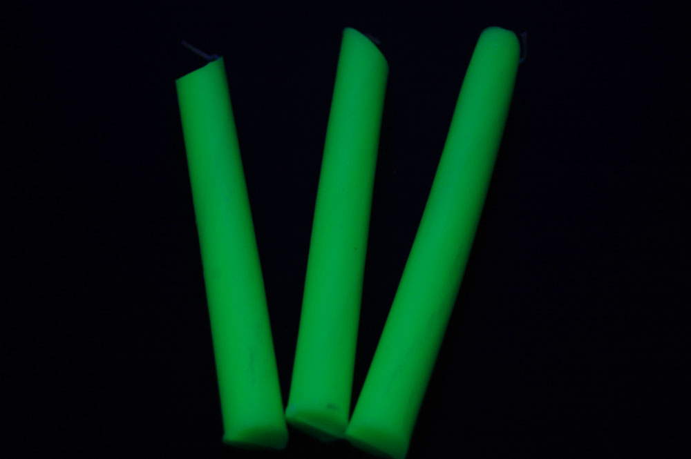 Green UV Blacklight Reactive Drip Candles
