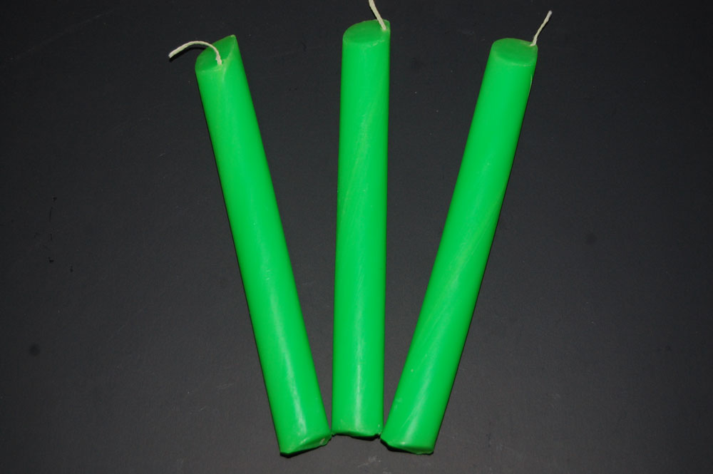 Green UV Blacklight Reactive Drip Candles