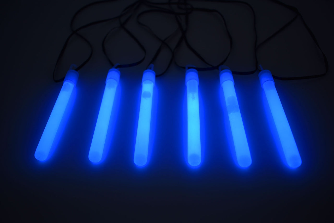 4 inch 10mm Blue Glow Sticks- 25 Per Package