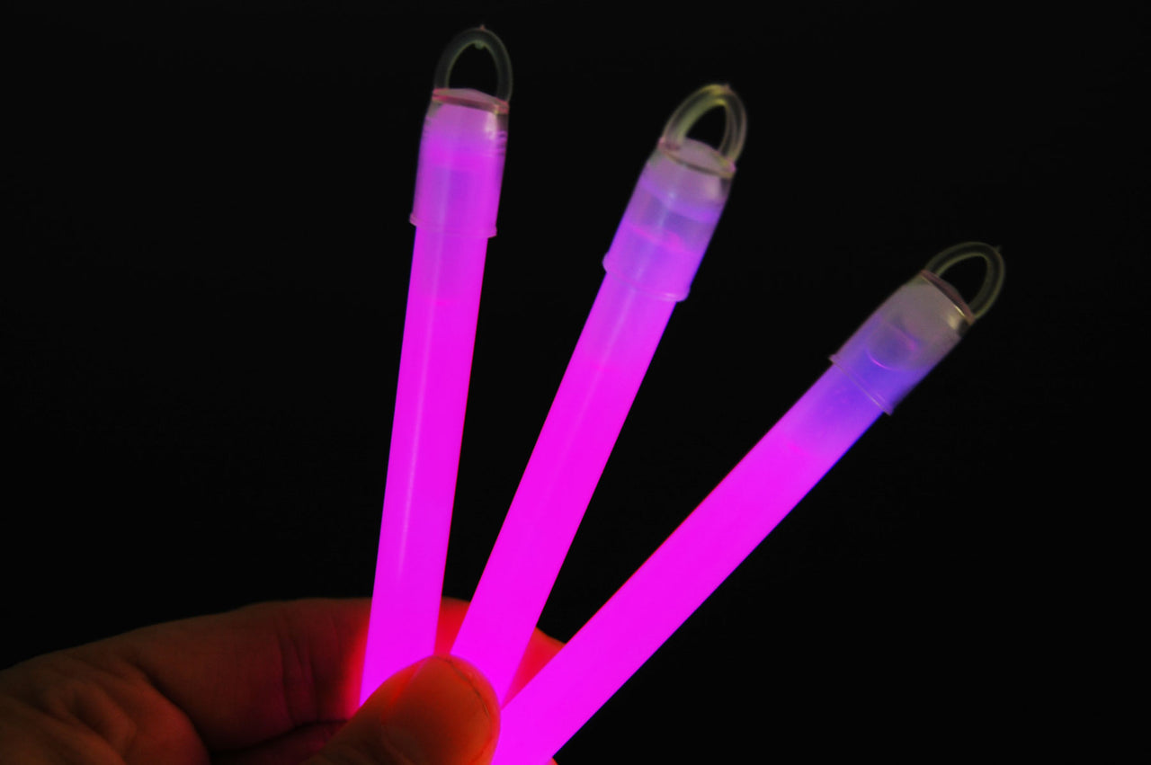 4 inch 10mm Pink Glow Sticks- 50 Per Package