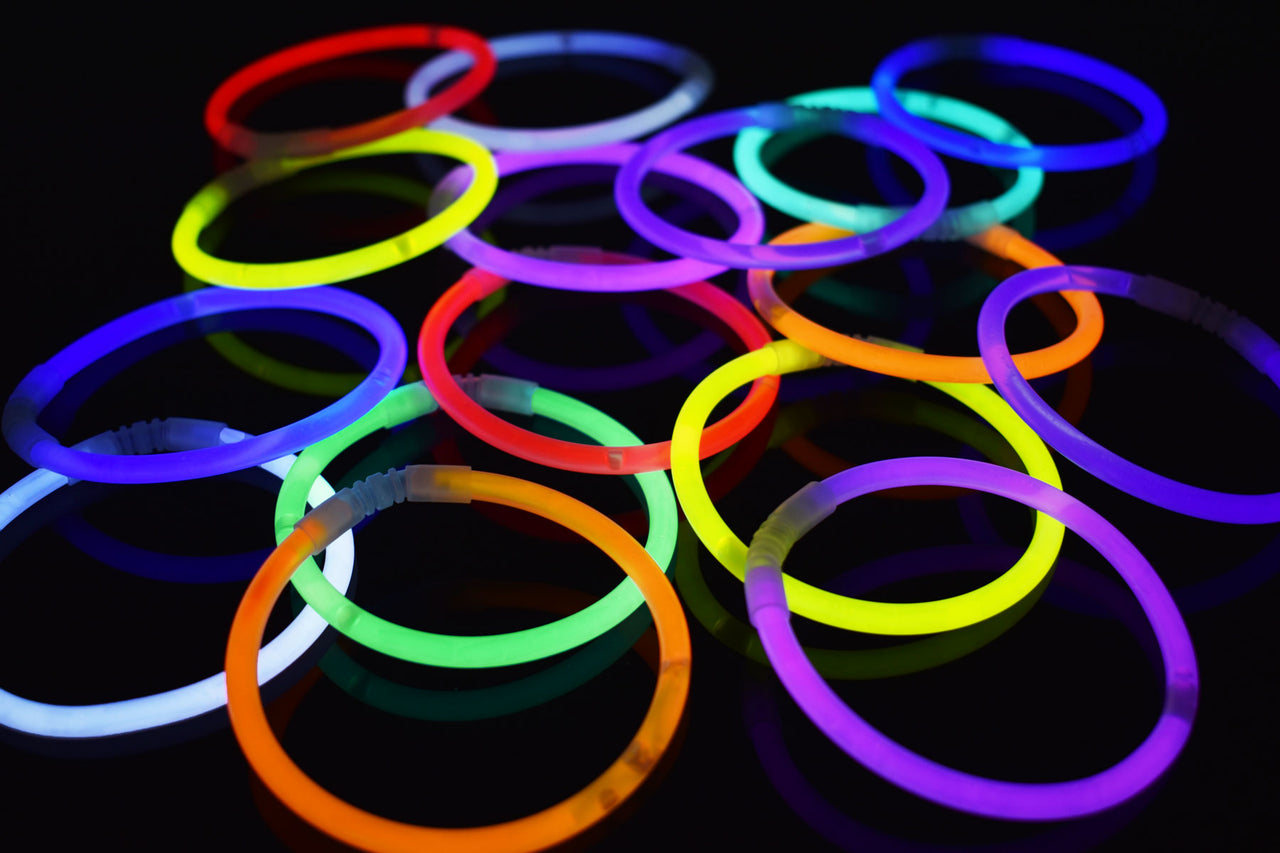 8 inch Premium 9 Color Assorted Glow Stick Bracelets- 100 per package