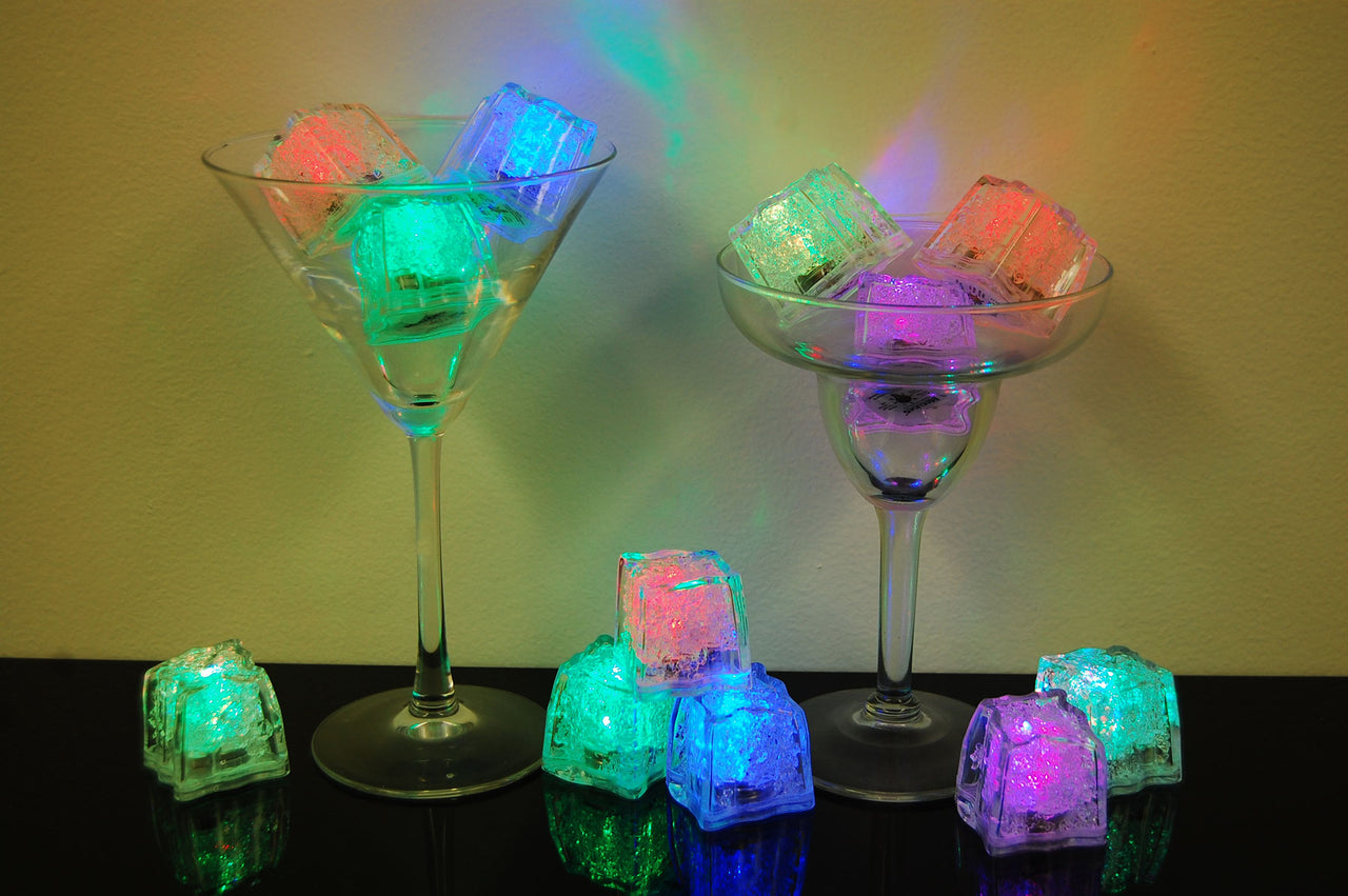 LiteCubes 8 Mode Rainbow LED Light Up Color Changing Ice Cubes