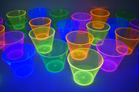 Thumbnail for 9oz Neon Assorted UV Blacklight Reactive Hard Plastic Glow Party Cups
