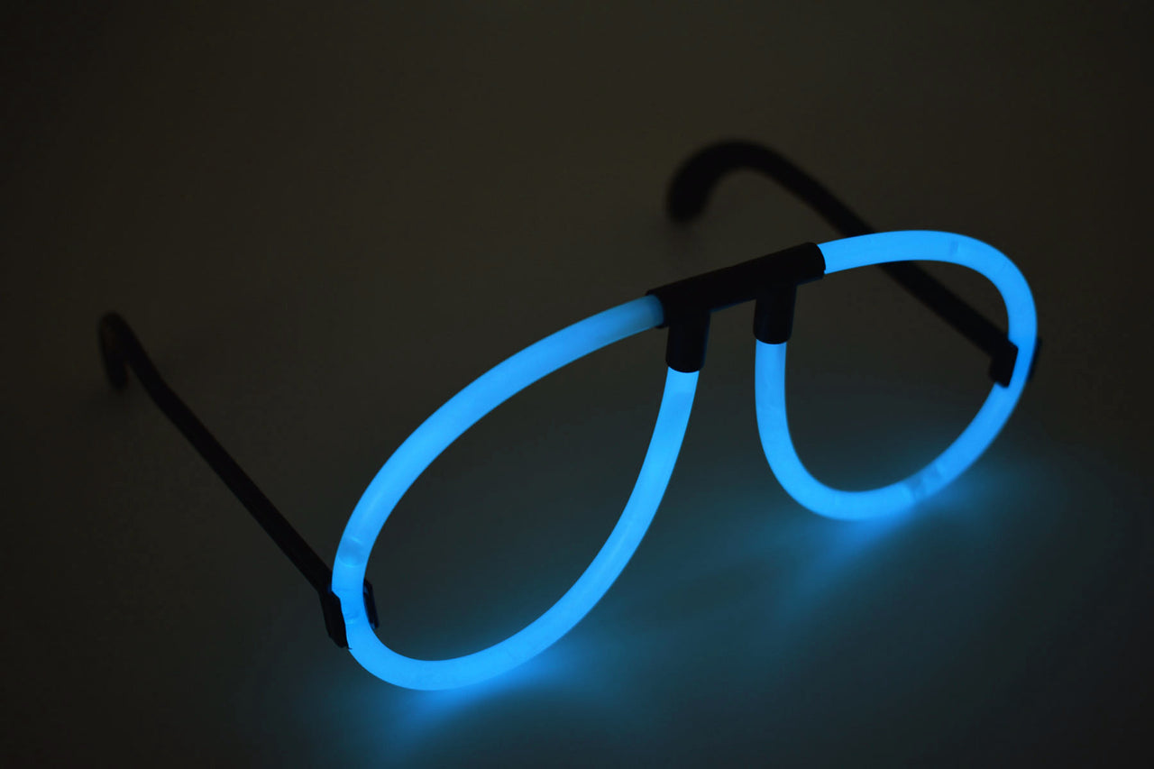 Aqua Glow Stick Eye Glasses- Single Packs