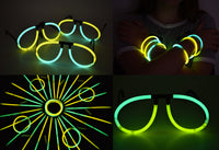 Thumbnail for Green Yellow Bi-Color Glow Stick Eye Glasses Bracelets Bulk Pack- 50 Pairs