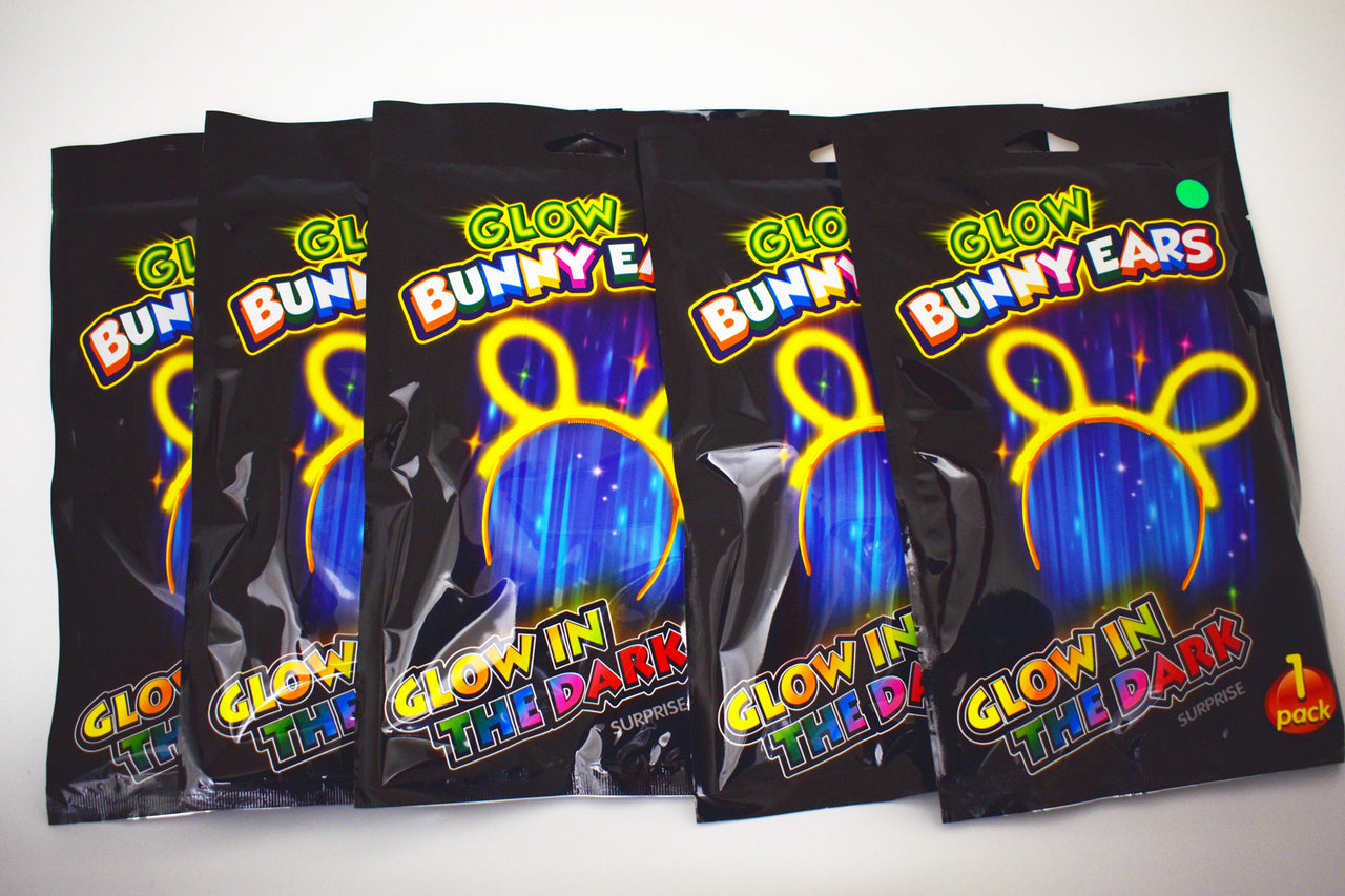 Green Glow Stick Bunny Ears- Single Retail Packs