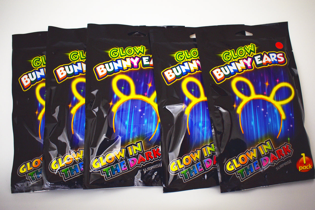 Red Glow Stick Bunny Ears- Single Retail Packs