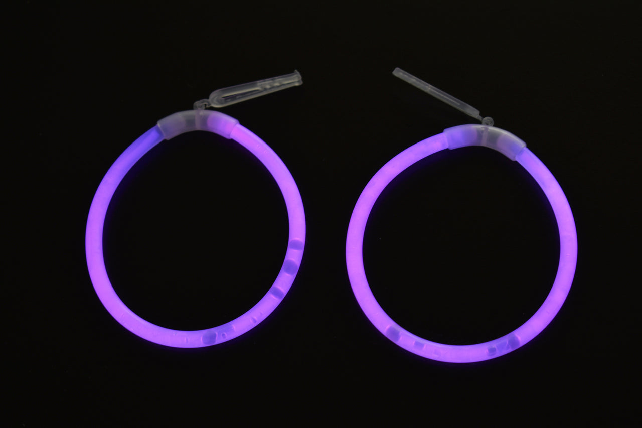 Pink Glow Stick Hoop Earrings- 50 Pairs