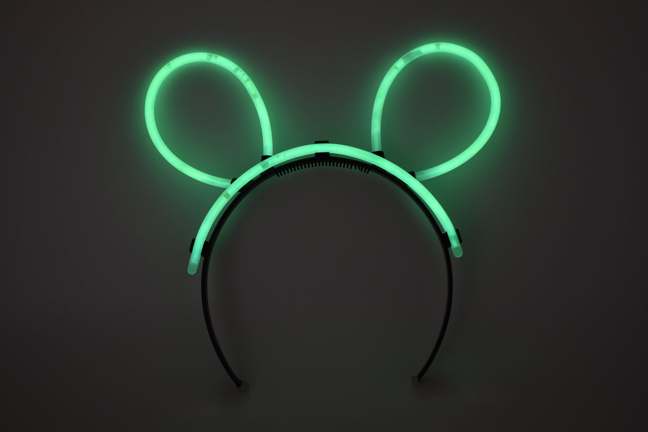 Green Glow Stick Bunny Ears- Single Retail Packs