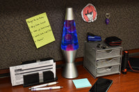 Thumbnail for 14.5 inch 20oz Lava Brand Motion Lamp Blue Liquid Purple Wax Cool Retro Decor
