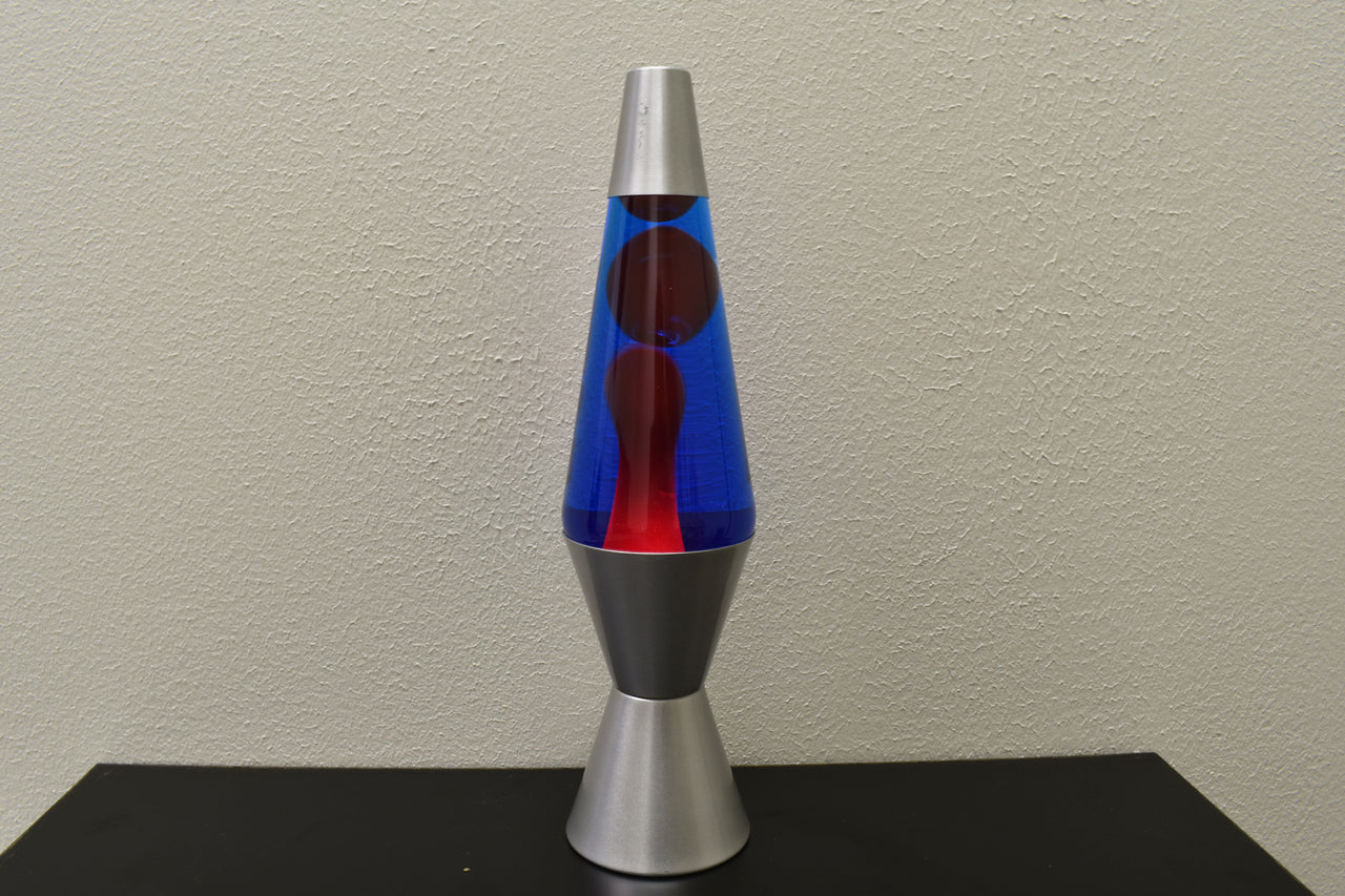14.5 inch 20oz Lava Brand Motion Lamp Blue Liquid Red Wax Retro Home Kids Decor