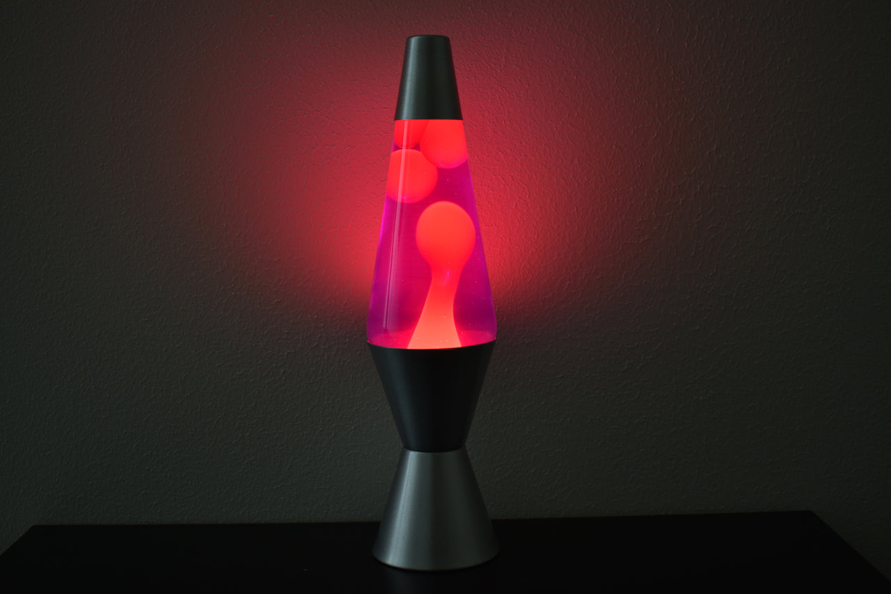 14.5 inch 20oz Lava Brand Motion Lamp Purple Liquid Pink Wax Retro Home Decor