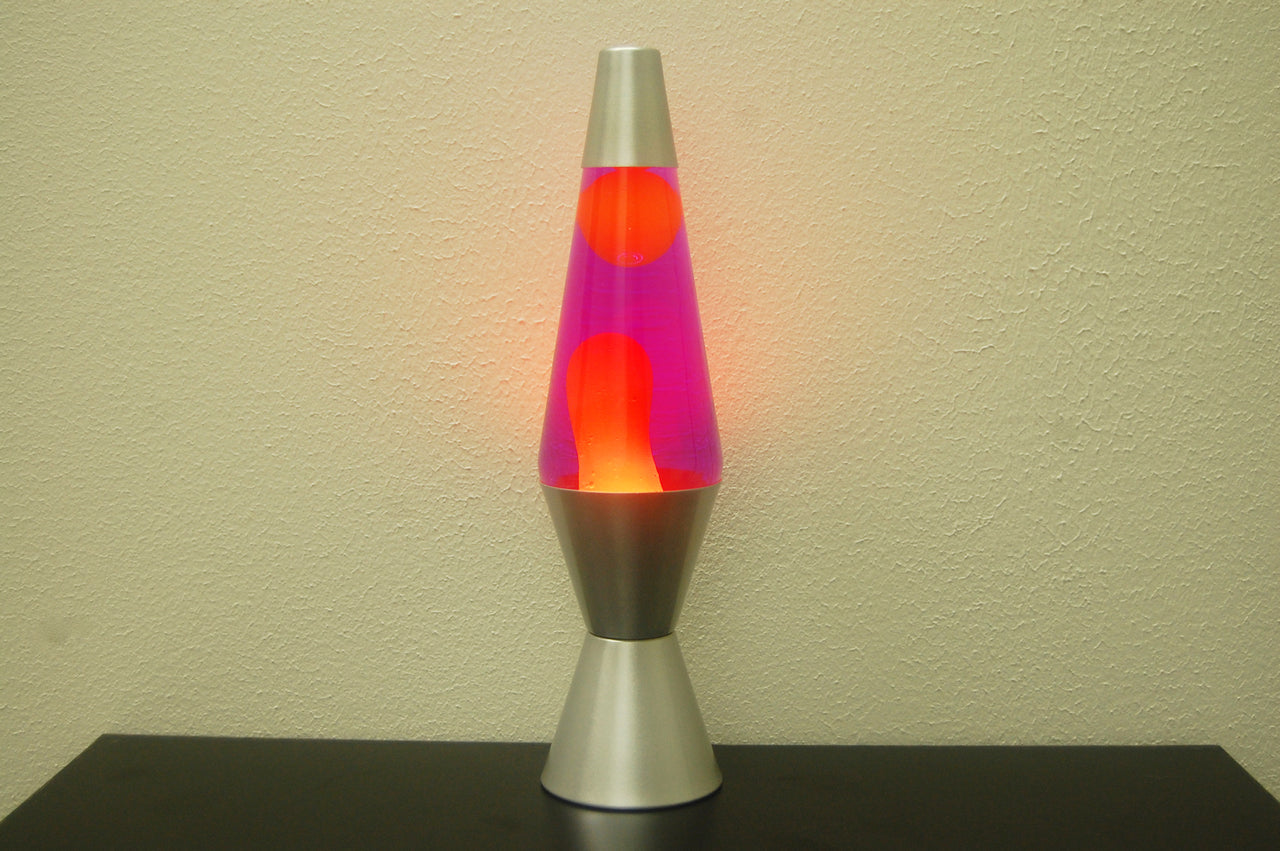 14.5 inch 20oz Lava Brand Motion Lamp Purple Liquid Yellow Wax Retro Home Decor