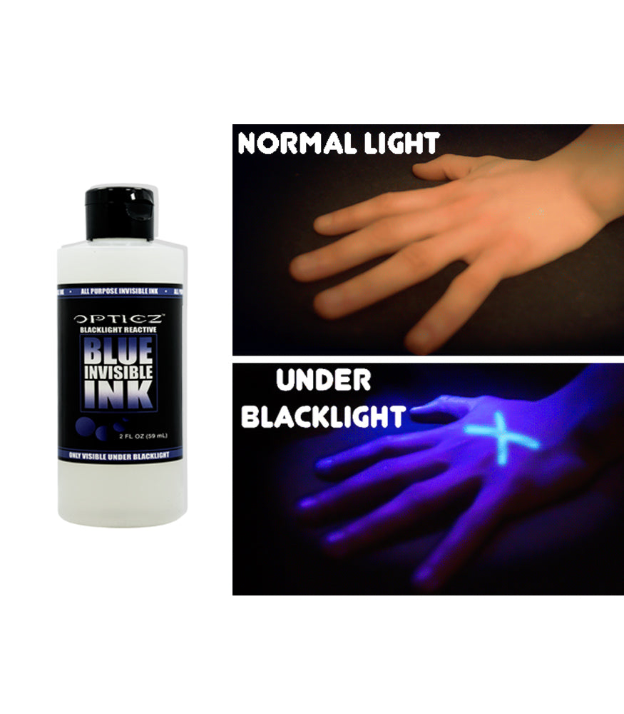 Opticz All Purpose Invisible Blue UV Blacklight Reactive Security Ink