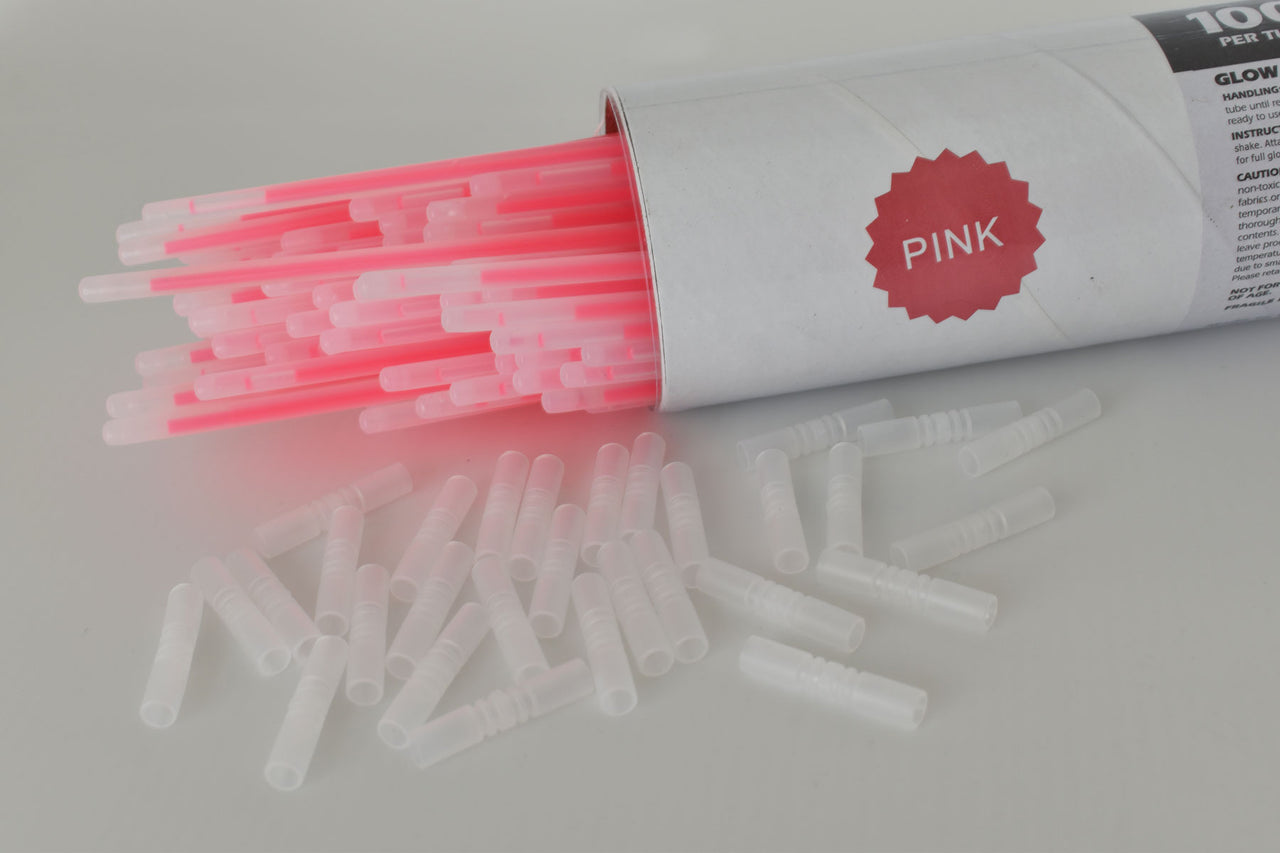 8 inch Premium Pink Glow Stick Bracelets- 100 per package