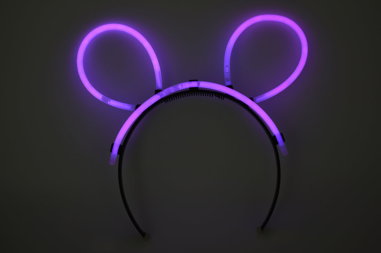 Pink Glow Stick Bunny Ears- Single Retail Packs