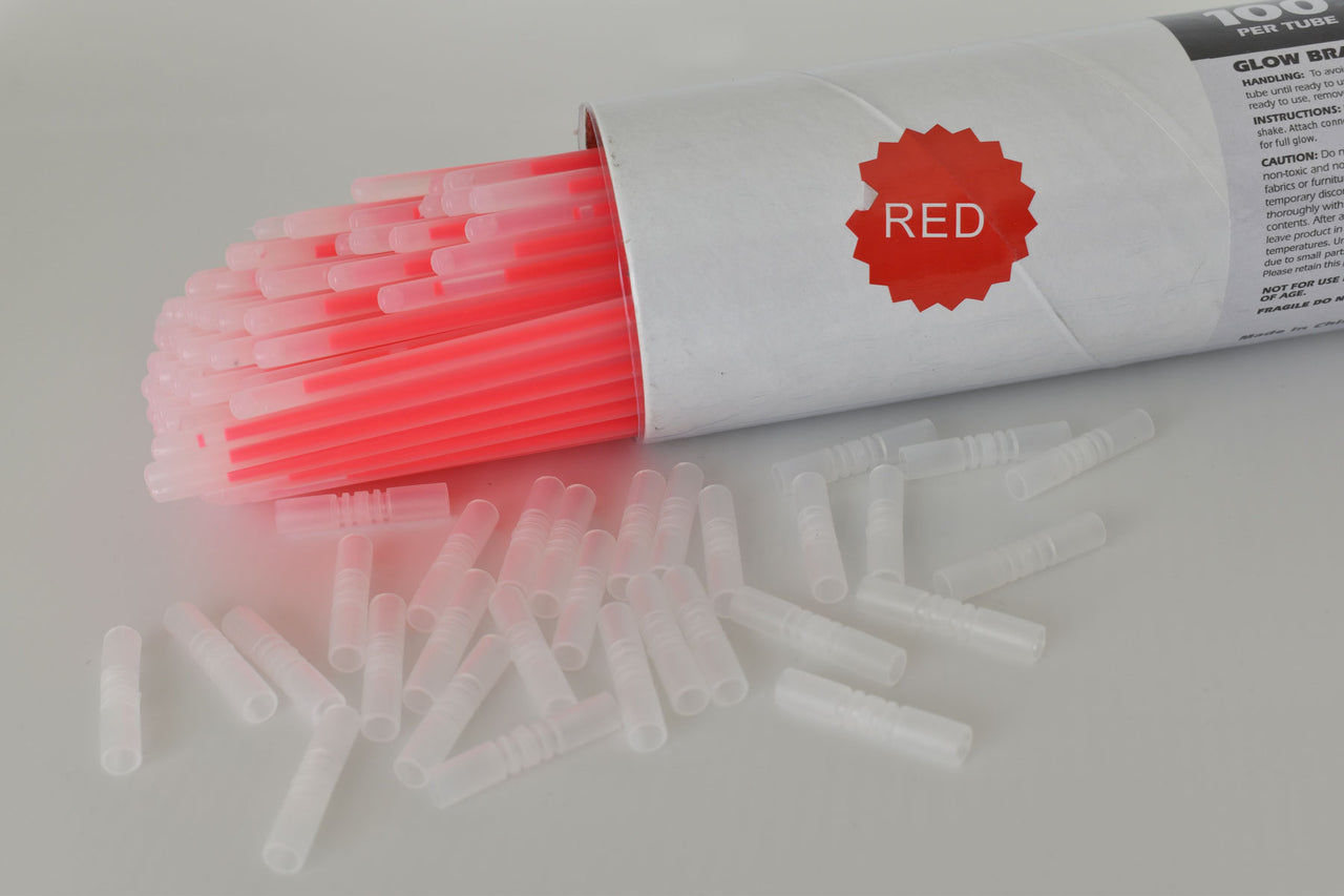 8 inch Premium Red Glow Stick Bracelets- 100 per package