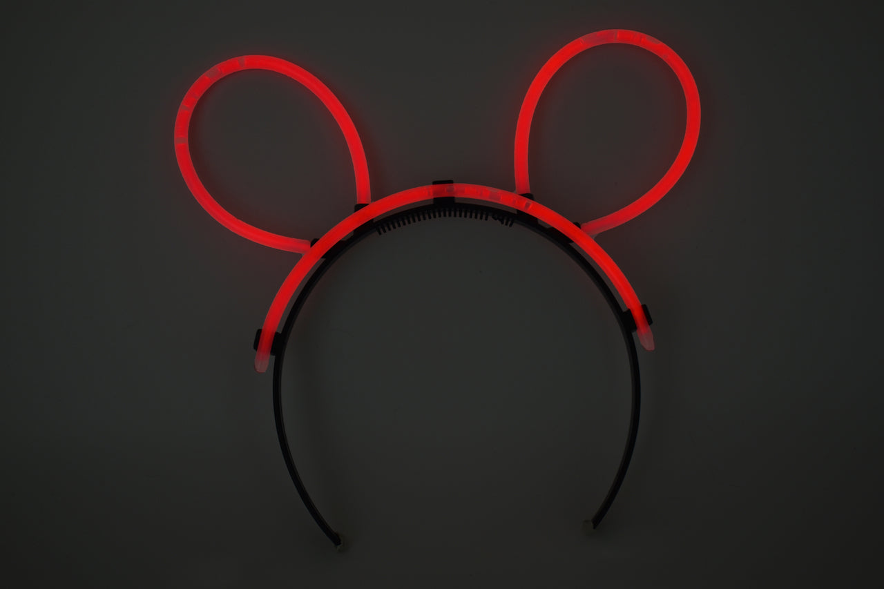 Red Glow Stick Bunny Ears- Single Retail Packs
