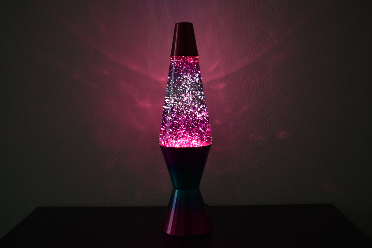 14.5 inch 20oz Berry MultiColor Rainbow Lava Brand Glitter Lamp Retro Home Decor