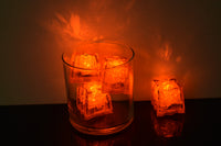 Thumbnail for LiteCubes Amber Orange 3 Mode Jewel Color Tinted Light up LED Ice Cubes